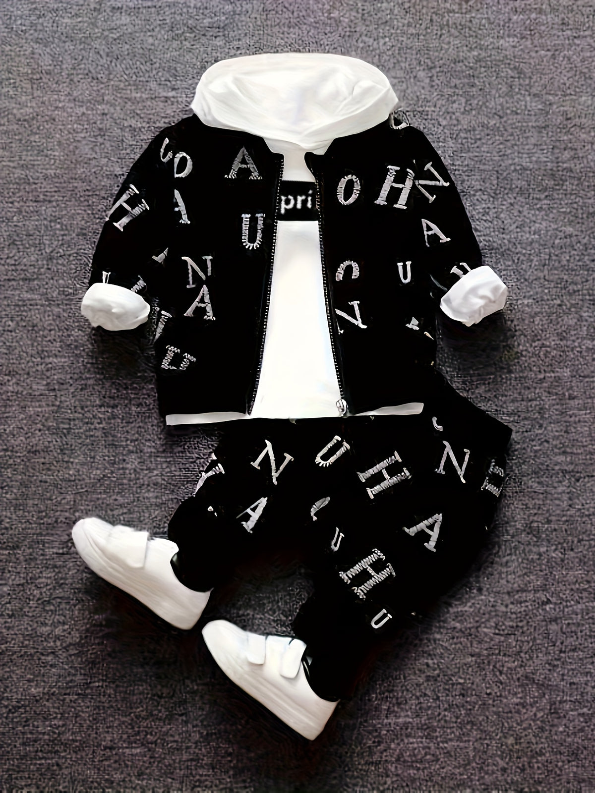 Children's Clothing Boys Piece Hoodie Pants Oversized Hooded with Machine-Washable - product gallery image 2