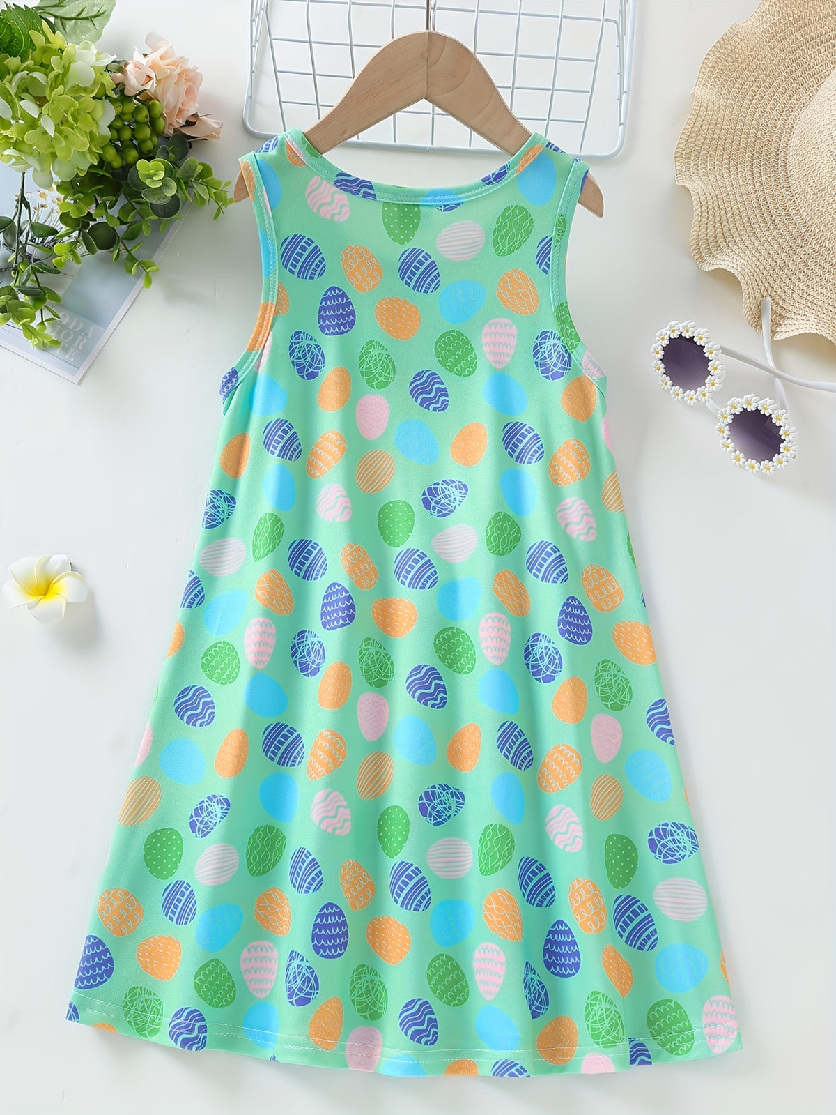 Children's Clothing Girls Summer Sleeveless Dress Butterfly Flower - product gallery image 6