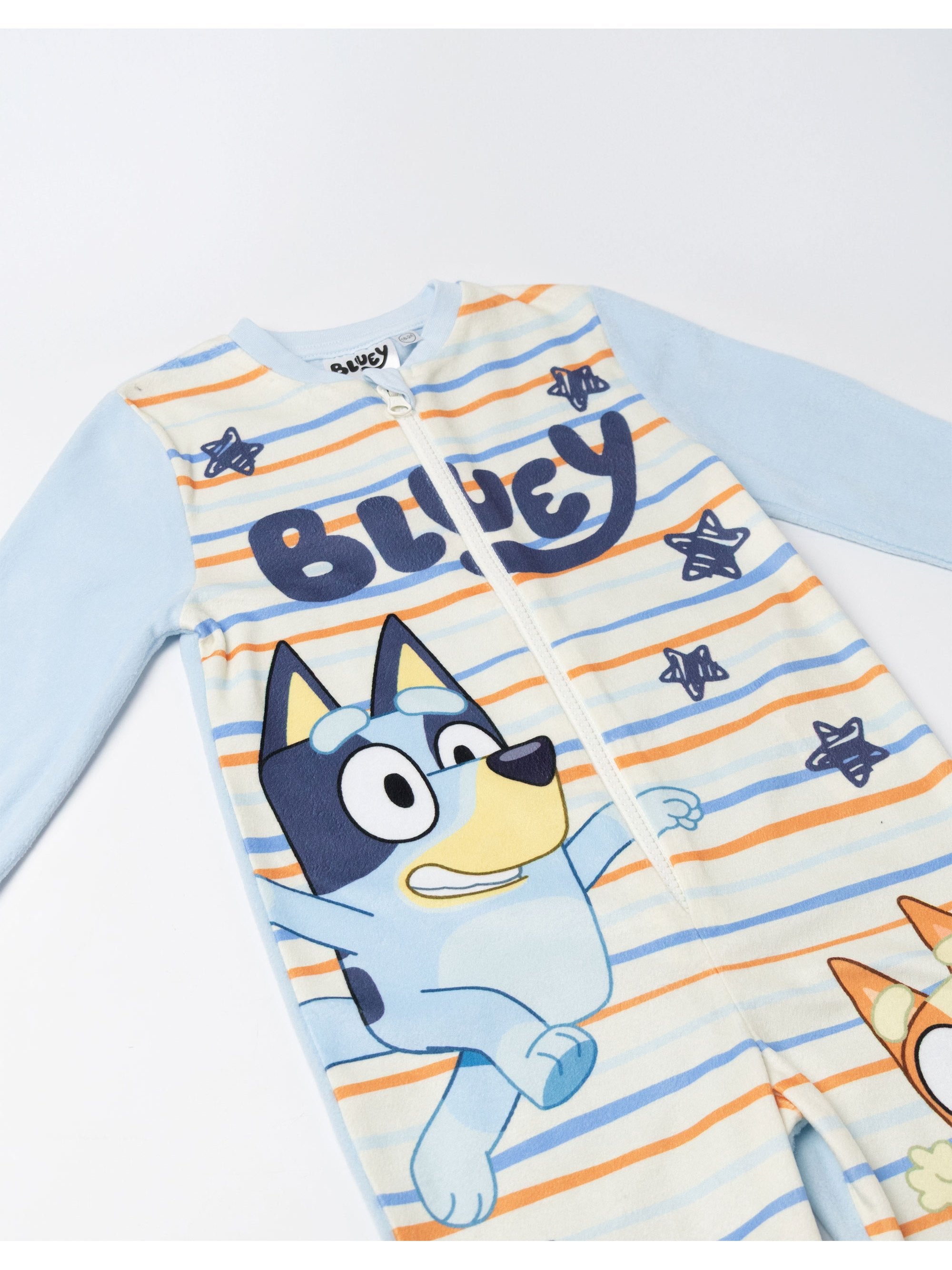 Children's Pyjamas Bluey Boys' Striped Microfleece Onesie Ages - product gallery image 3