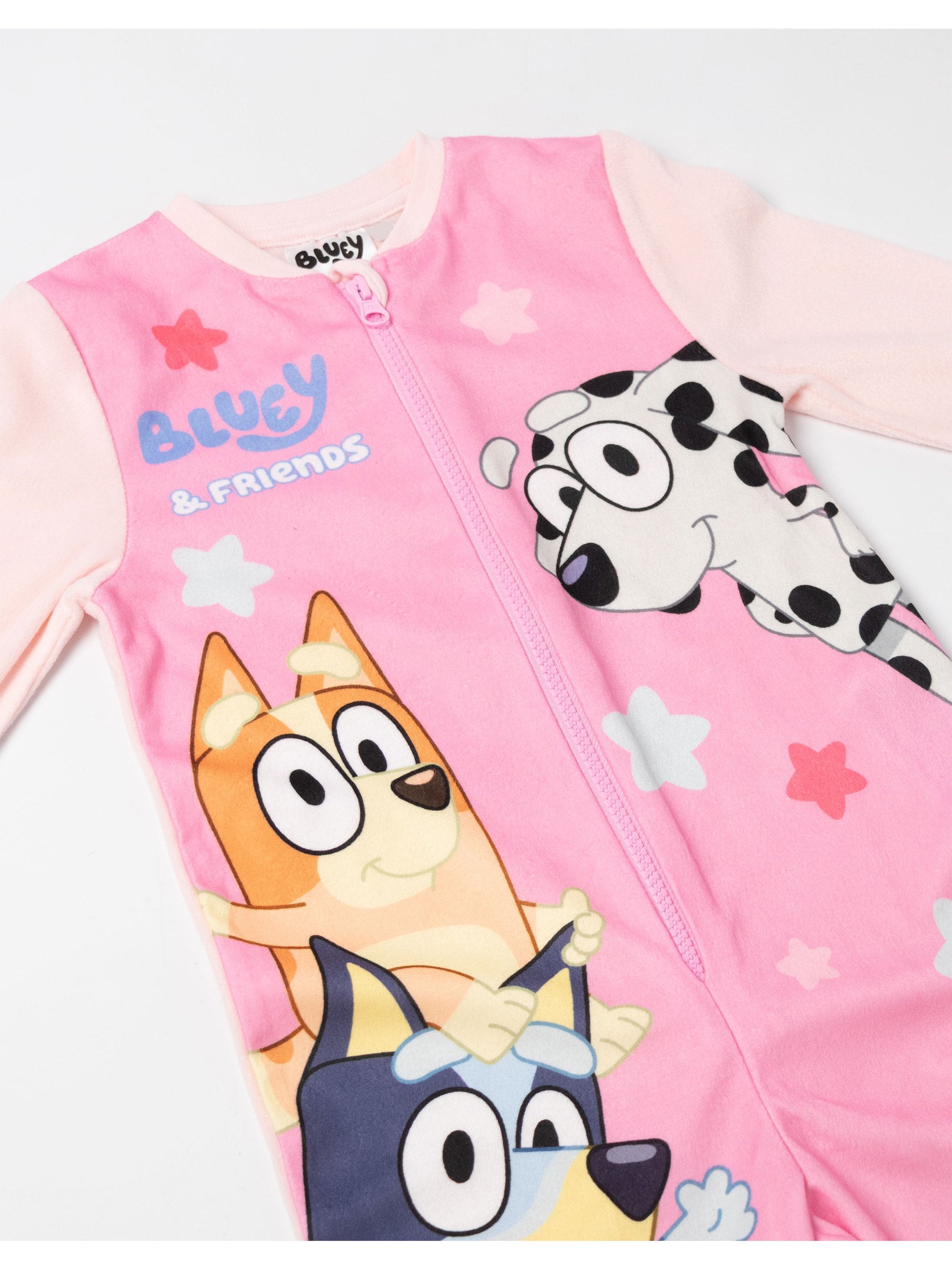 Children's Pyjamas Bluey Girls' Pink Microfleece Onesie Ages - product gallery image 3