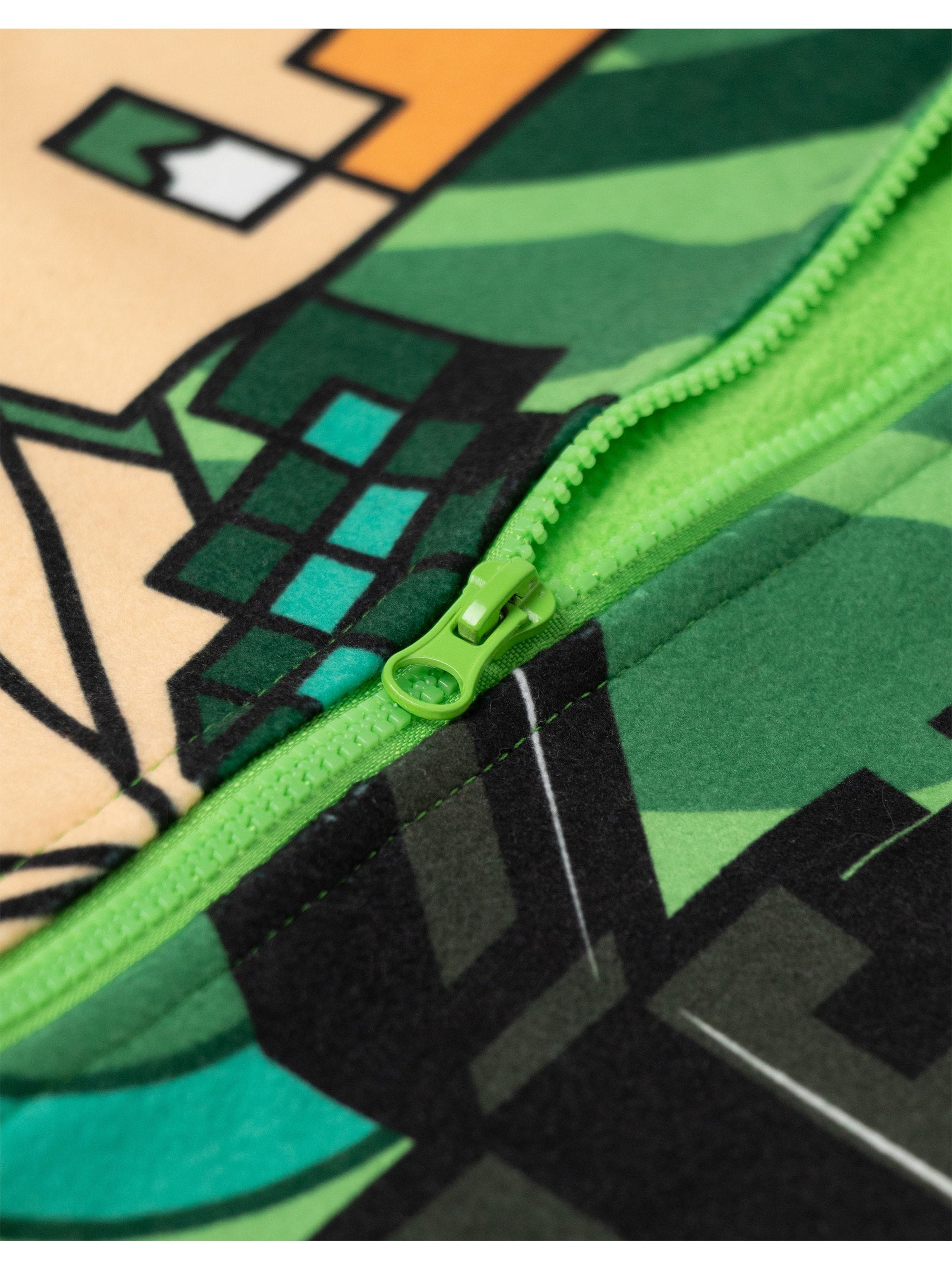 Children's Pyjamas Minecraft Boys' Green Microfleece Onesie Ages - product gallery image 4