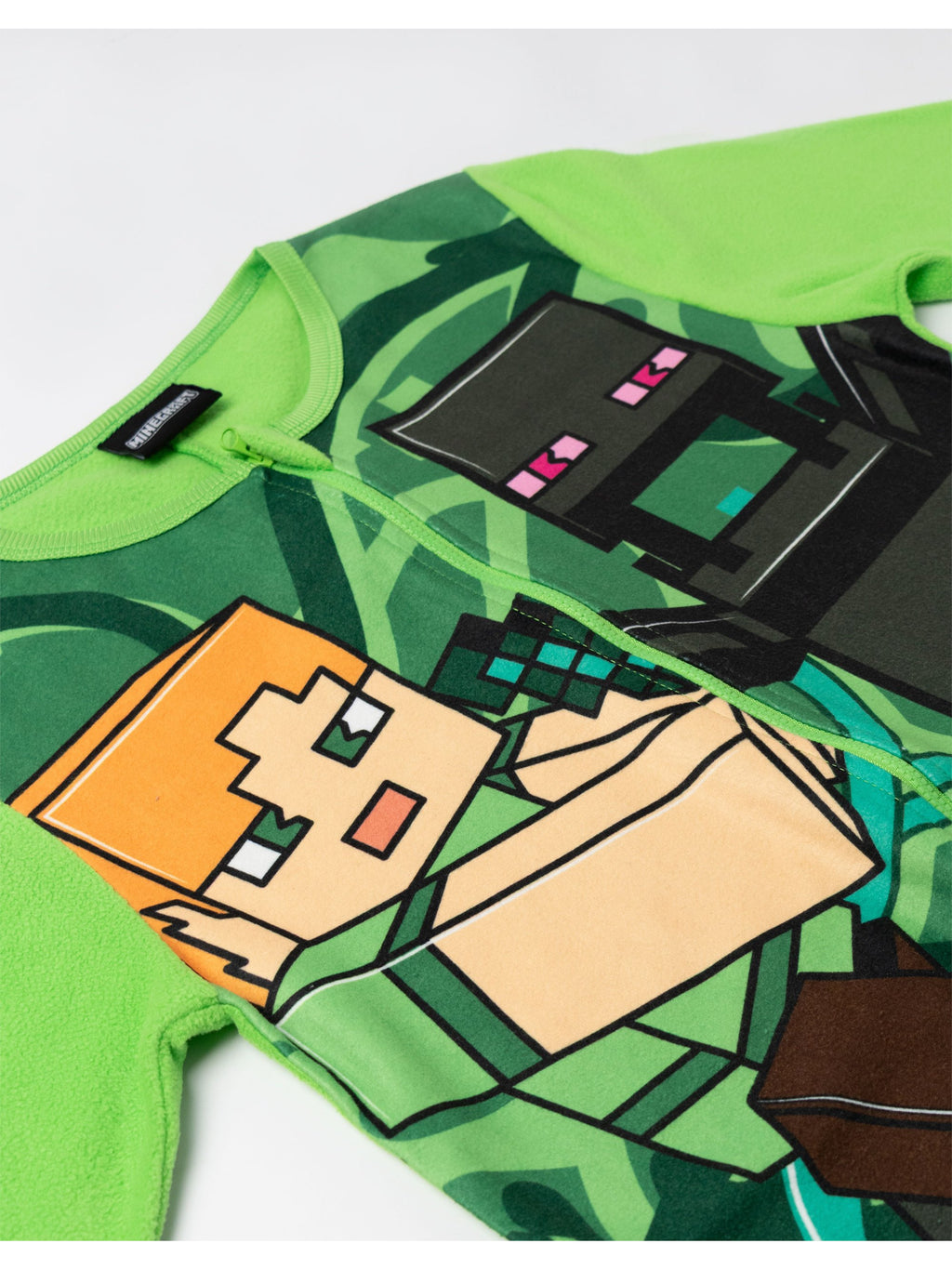 Children's Pyjamas Minecraft Boys' Green Microfleece Onesie Ages - product gallery image 5