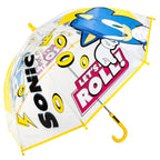 Children's Umbrella with 71cm, Acrylic, Sonic Hedgehog Kids Dome Windproof Brolly