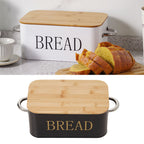 Chopping Board with Space-Saving, 5cm, Metal, Vintage Bread Bin Wooden Lid Cutting - product gallery image 13