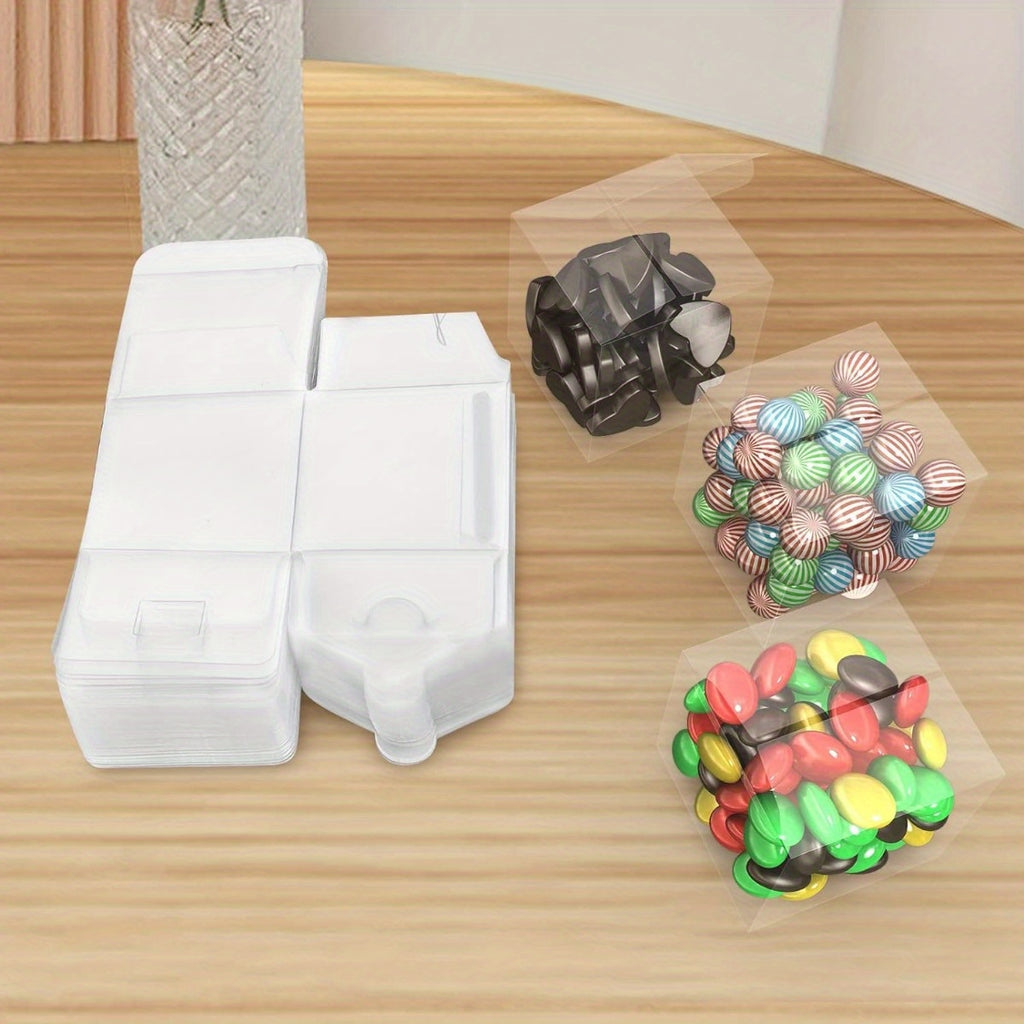 Clear Plastic Favor Boxe with 200PCS Boxes, 5x5x5cm Cube Wedding Packaging - product gallery image 4