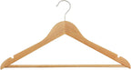 Clothes Hangers with Non-Slip, Metal, 20 Pack, Wooden Coat Trouser Bar Shoulder Notches - product gallery image 10