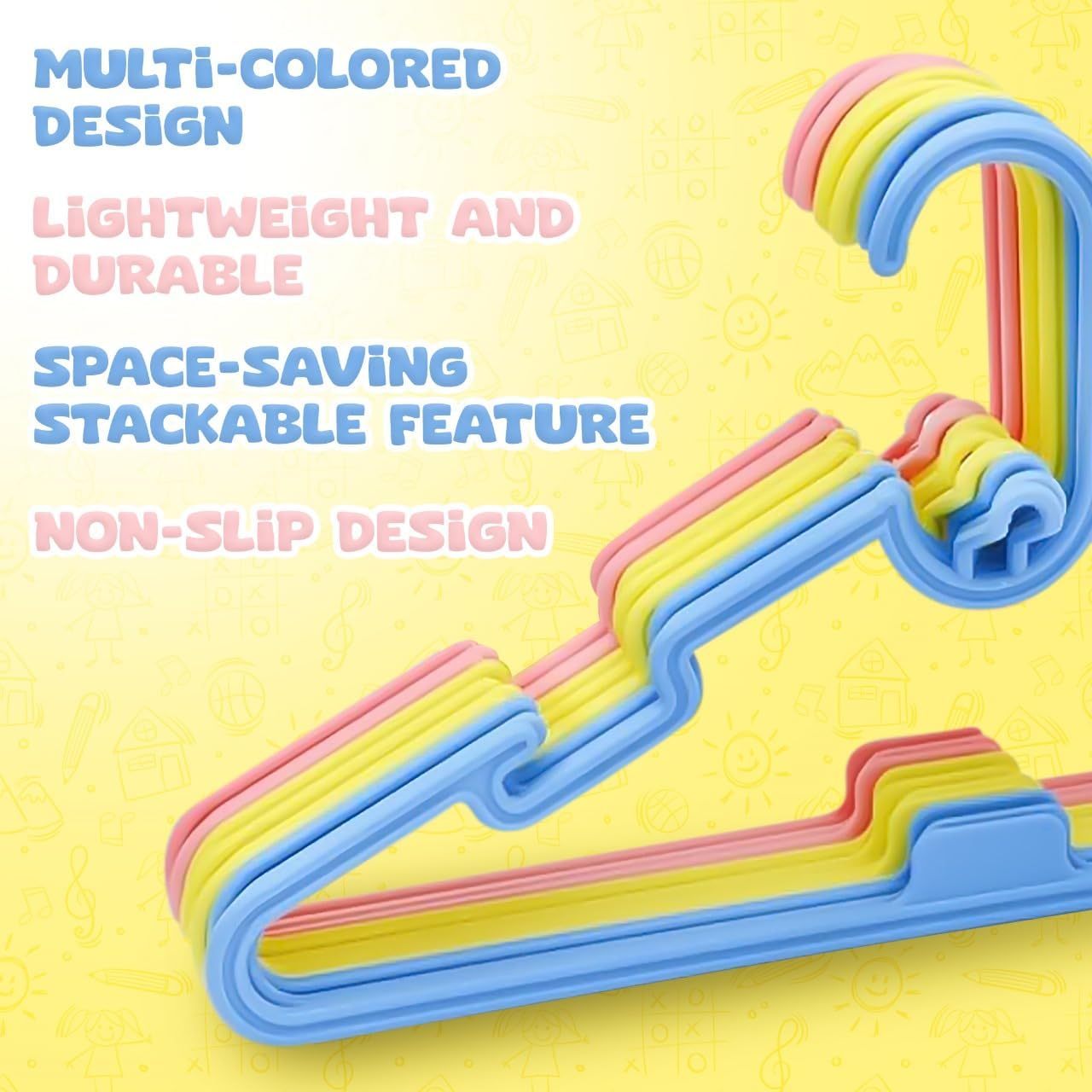 Clothes Hangers with Space-Saving, 28cm, Cotton, 40 Pack - product gallery image 10
