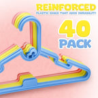Clothes Hangers with Space-Saving, 28cm, Cotton, 40 Pack - product gallery image 7
