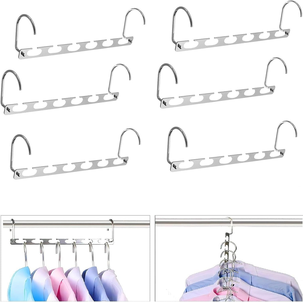 Clothes Hangers with Space-Saving, 50kg, Metal, 6 Pack of 6 - product gallery image 10