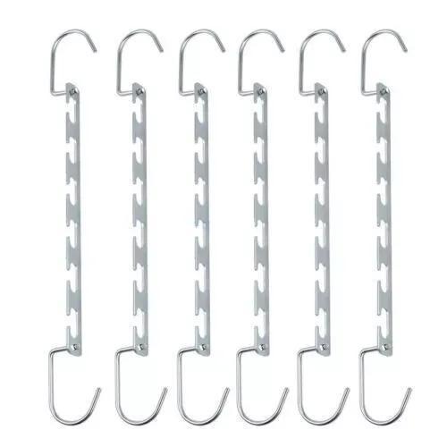 Clothes Hangers with Space-Saving, 50kg, Metal, 6 Pack of 6 - product gallery image 11