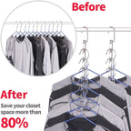Clothes Hangers with Space-Saving, 50kg, Metal, 6 Pack of 6 - product gallery image 15