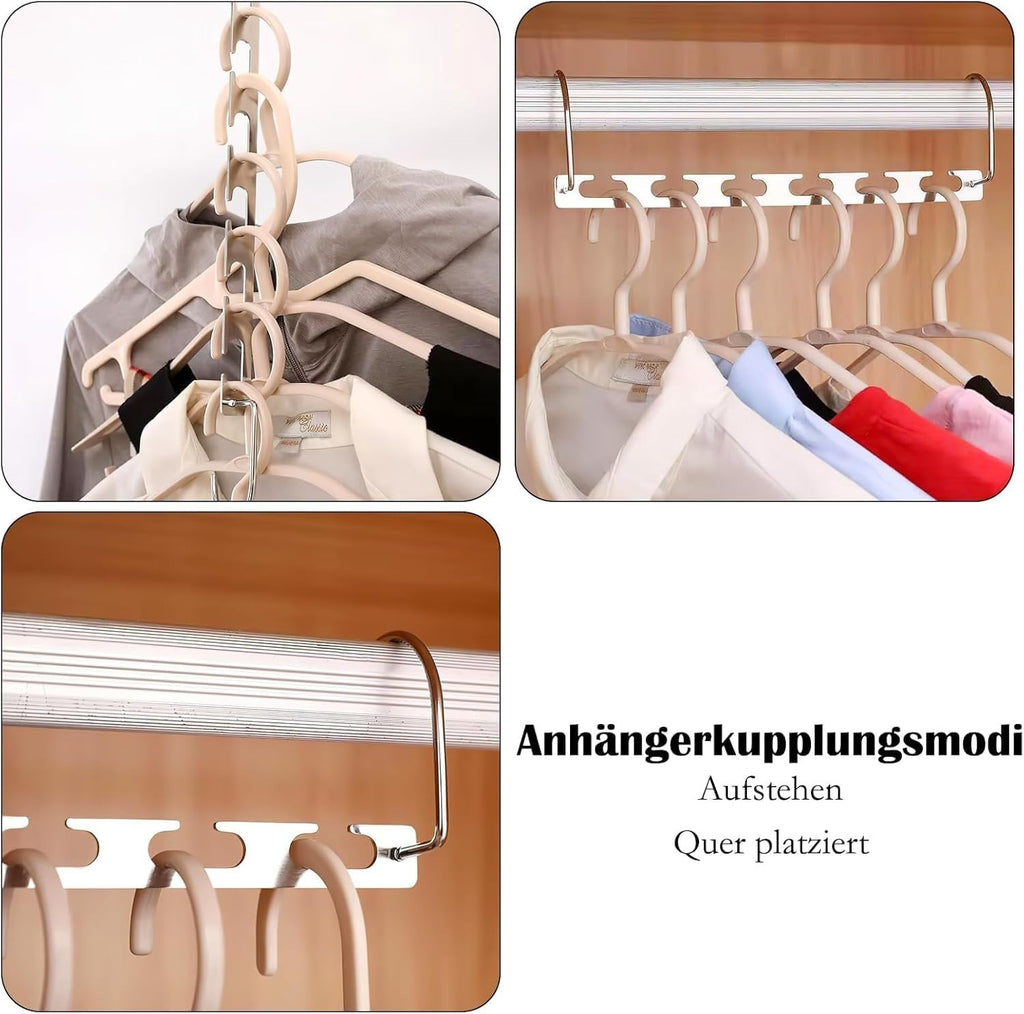 Clothes Hangers with Space-Saving, 50kg, Metal, 6 Pack of 6 - product gallery image 16