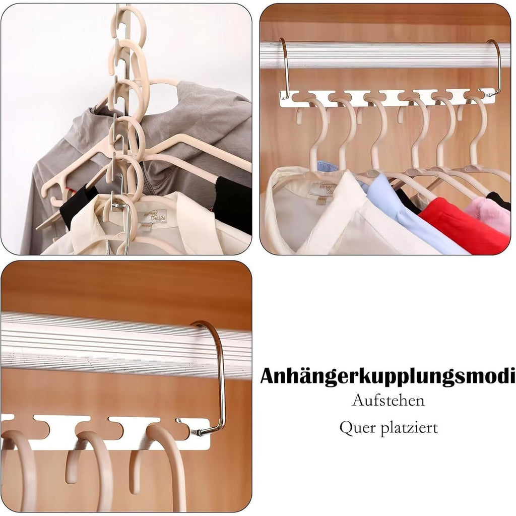 Clothes Hangers with Space-Saving, 50kg, Metal, 6 Pack of 6 - product gallery image 3