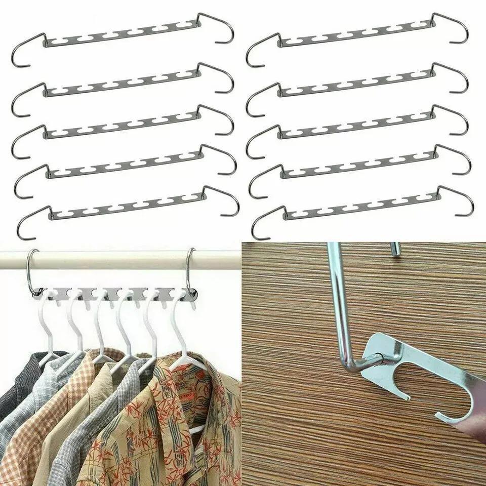Clothes Hangers with Space-Saving, 50kg, Metal, 6 Pack of 6 - product gallery image 8