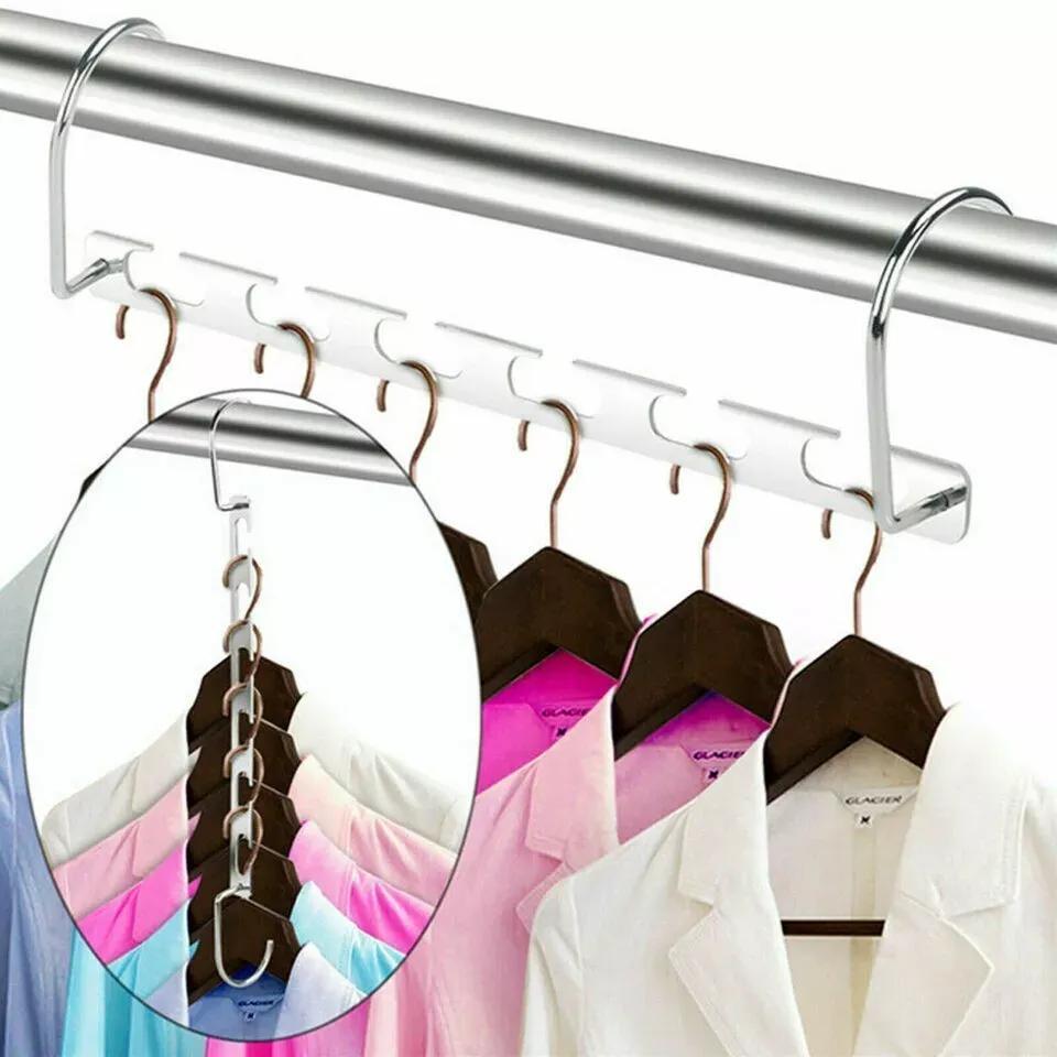 Clothes Hangers with Space-Saving, 50kg, Metal, 6 Pack of 6 - product gallery image 9