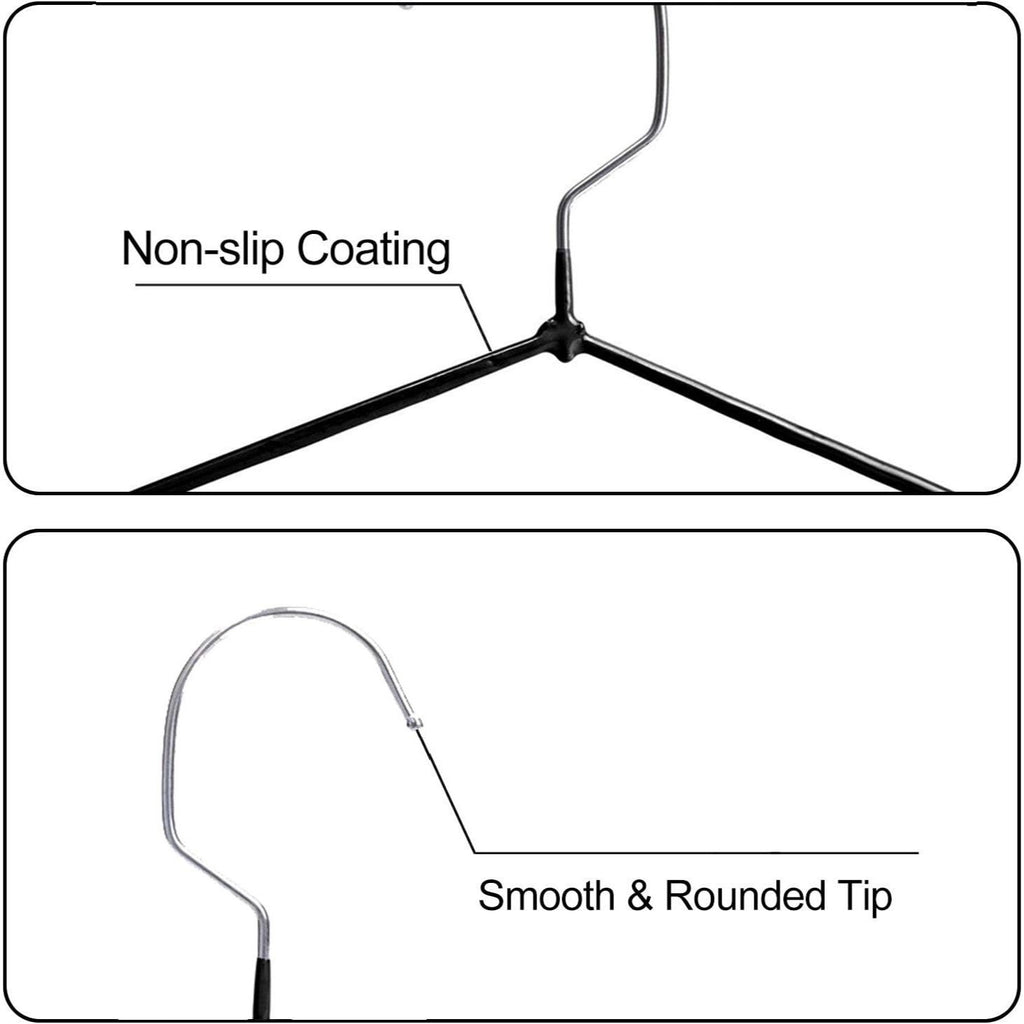 Clothes Hangers with Space-Saving, Non-Slip, Metal, 20 Pack - product gallery image 8
