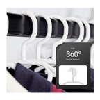 Clothes Hangers with Space-Saving, Non-Slip, Plastic, 20 Pack - product gallery image 10