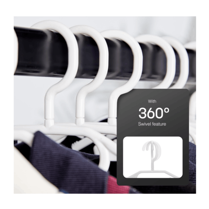 Clothes Hangers with Space-Saving, Non-Slip, Plastic, 20 Pack - product gallery image 10