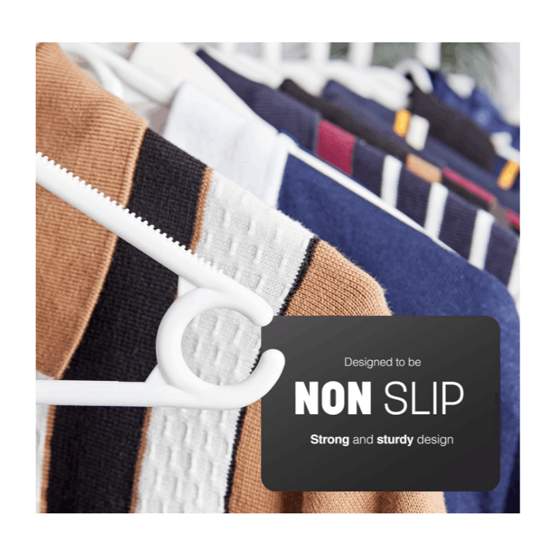 Clothes Hangers with Space-Saving, Non-Slip, Plastic, 20 Pack - product gallery image 13