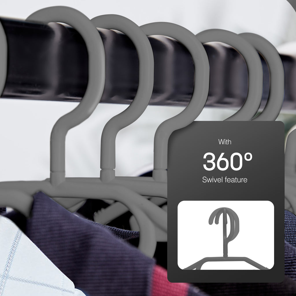 Clothes Hangers with Space-Saving, Non-Slip, Plastic, 20 Pack - product gallery image 19
