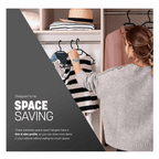 Clothes Hangers with Space-Saving, Non-Slip, Plastic, 20 Pack - product gallery image 2