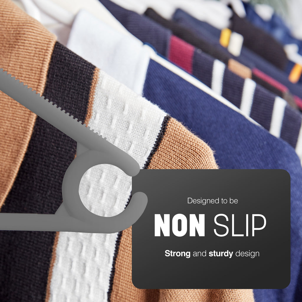 Clothes Hangers with Space-Saving, Non-Slip, Plastic, 20 Pack - product gallery image 20