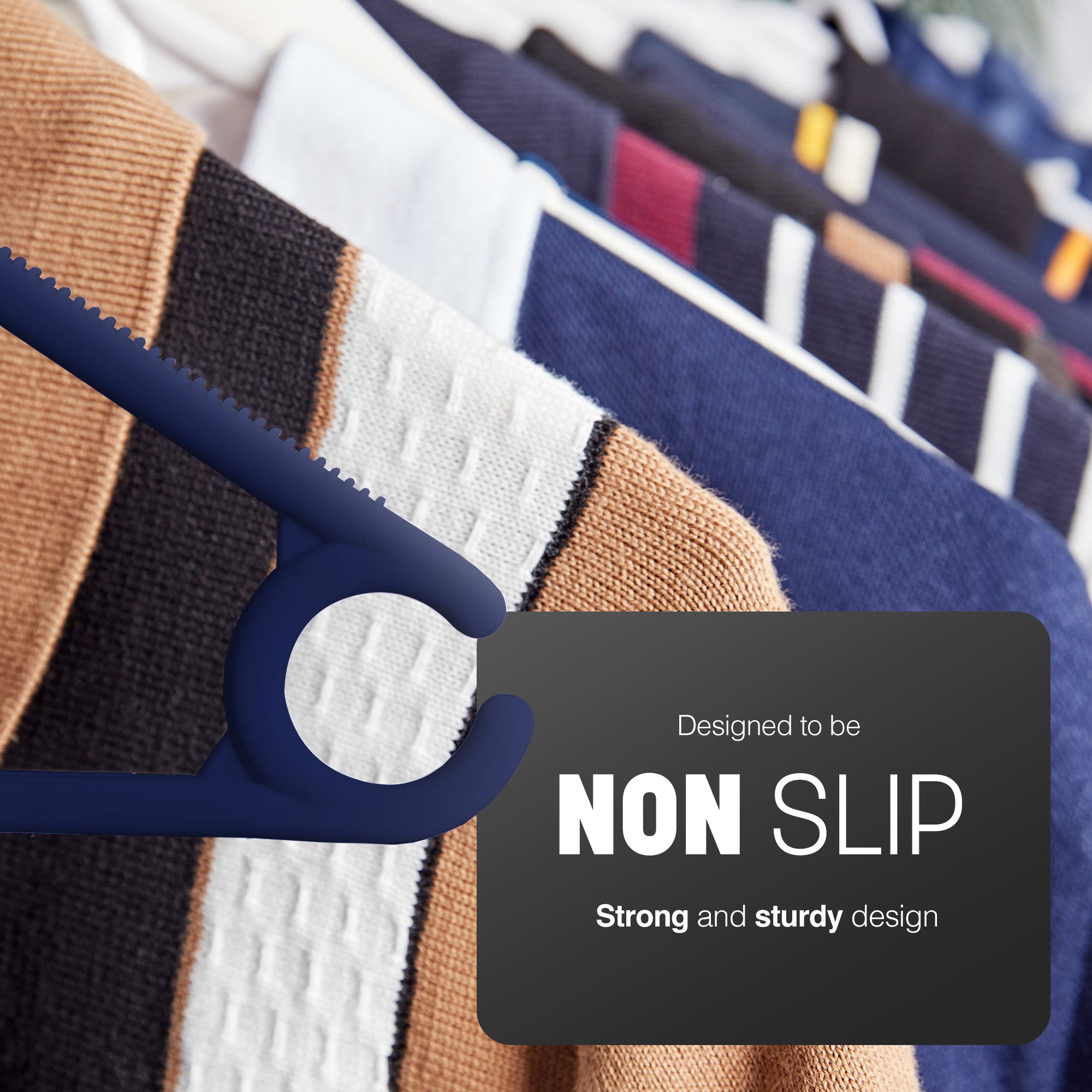 Clothes Hangers with Space-Saving, Non-Slip, Plastic, 20 Pack - product gallery image 27