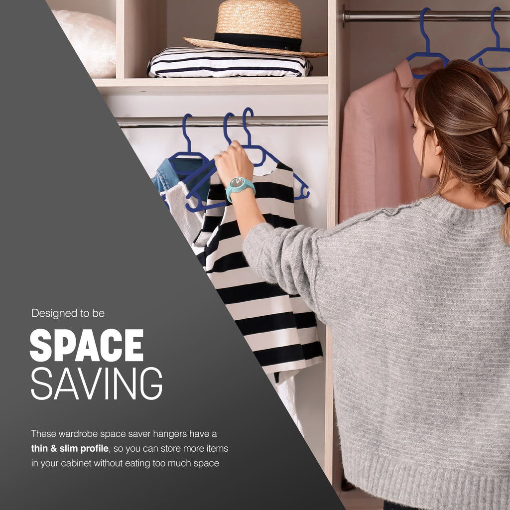 Clothes Hangers with Space-Saving, Non-Slip, Plastic, 20 Pack - product gallery image 28