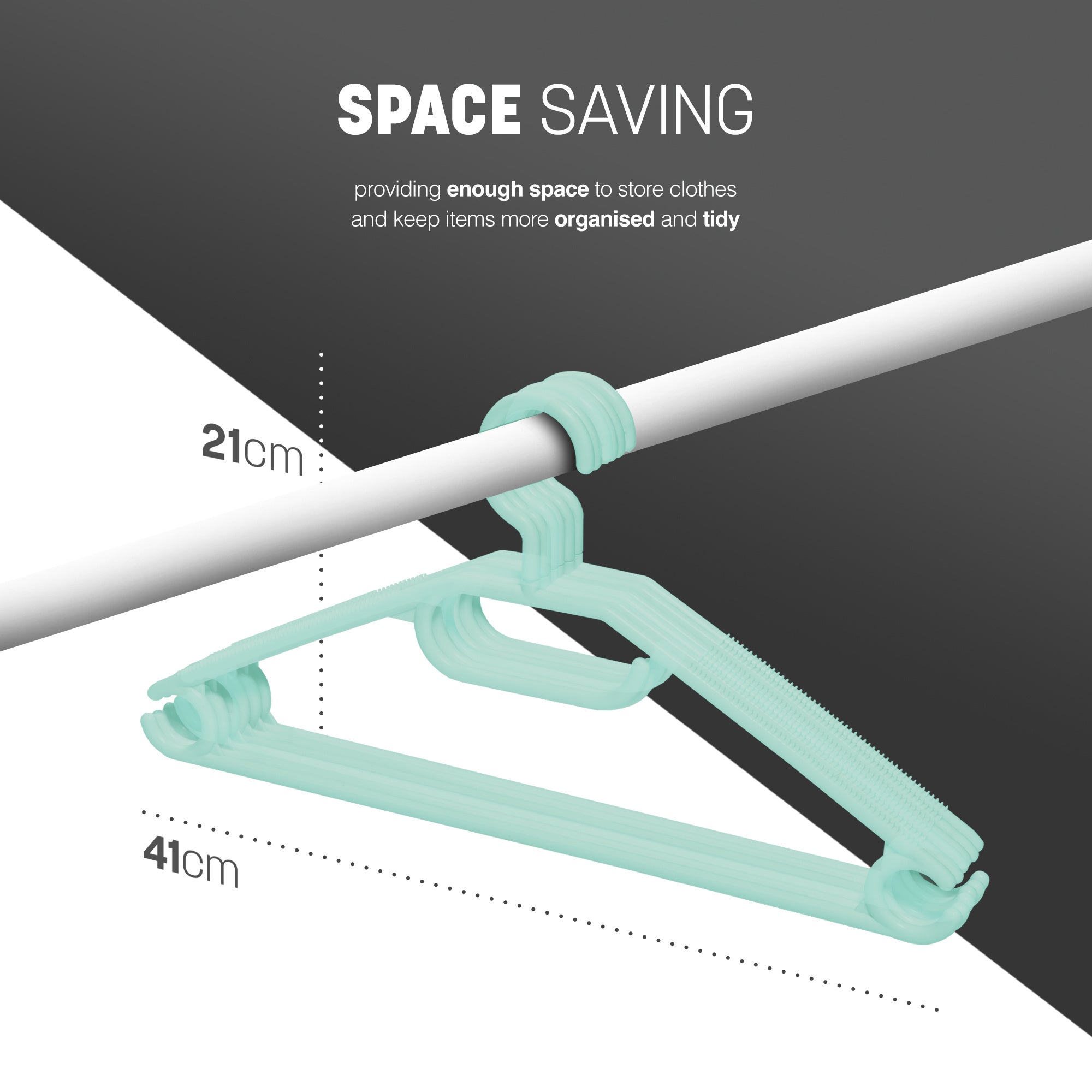 Clothes Hangers with Space-Saving, Non-Slip, Plastic, 20 Pack - product gallery image 32