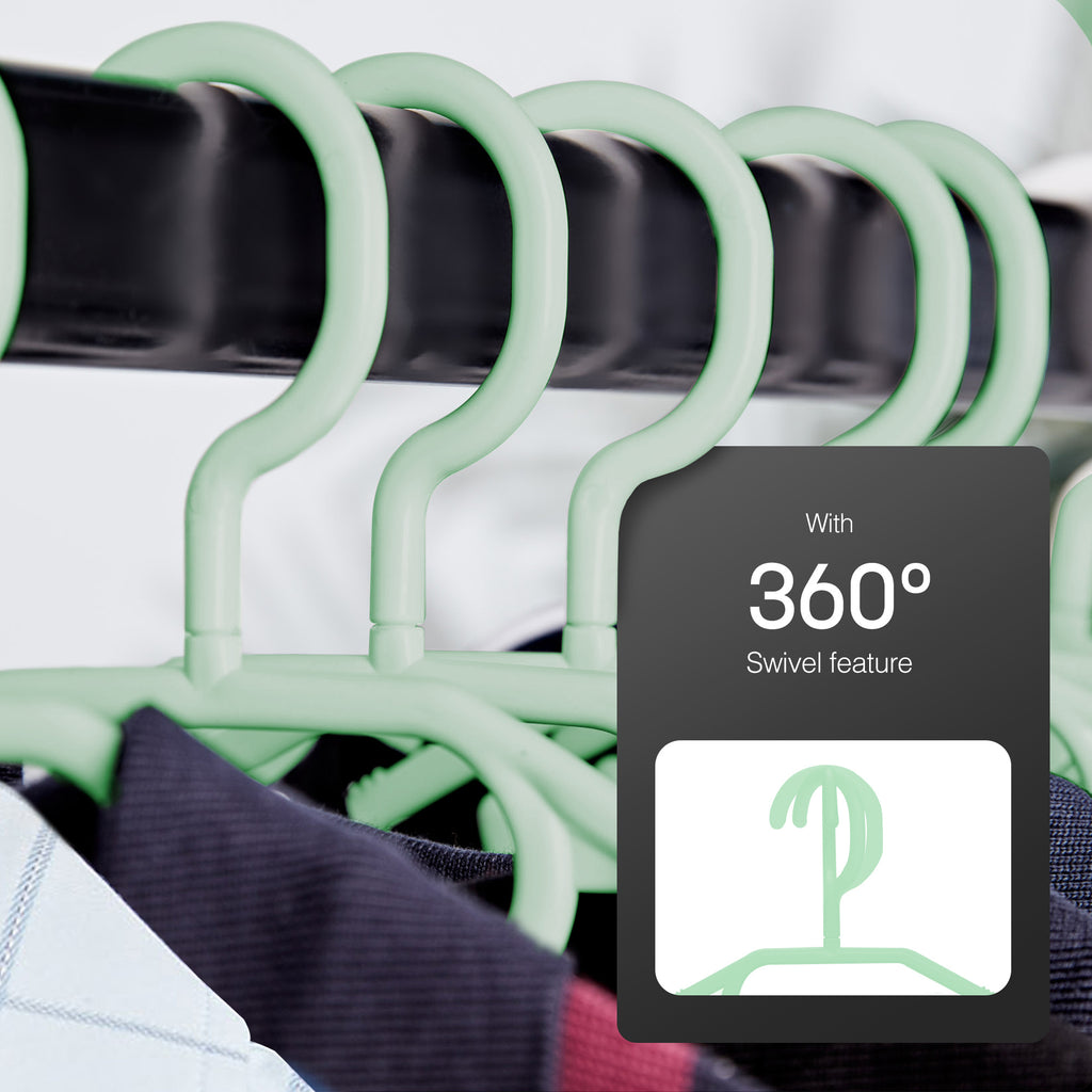 Clothes Hangers with Space-Saving, Non-Slip, Plastic, 20 Pack - product gallery image 33