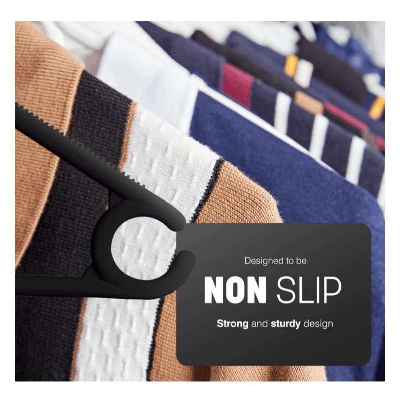 Clothes Hangers with Space-Saving, Non-Slip, Plastic, 20 Pack - product gallery image 7