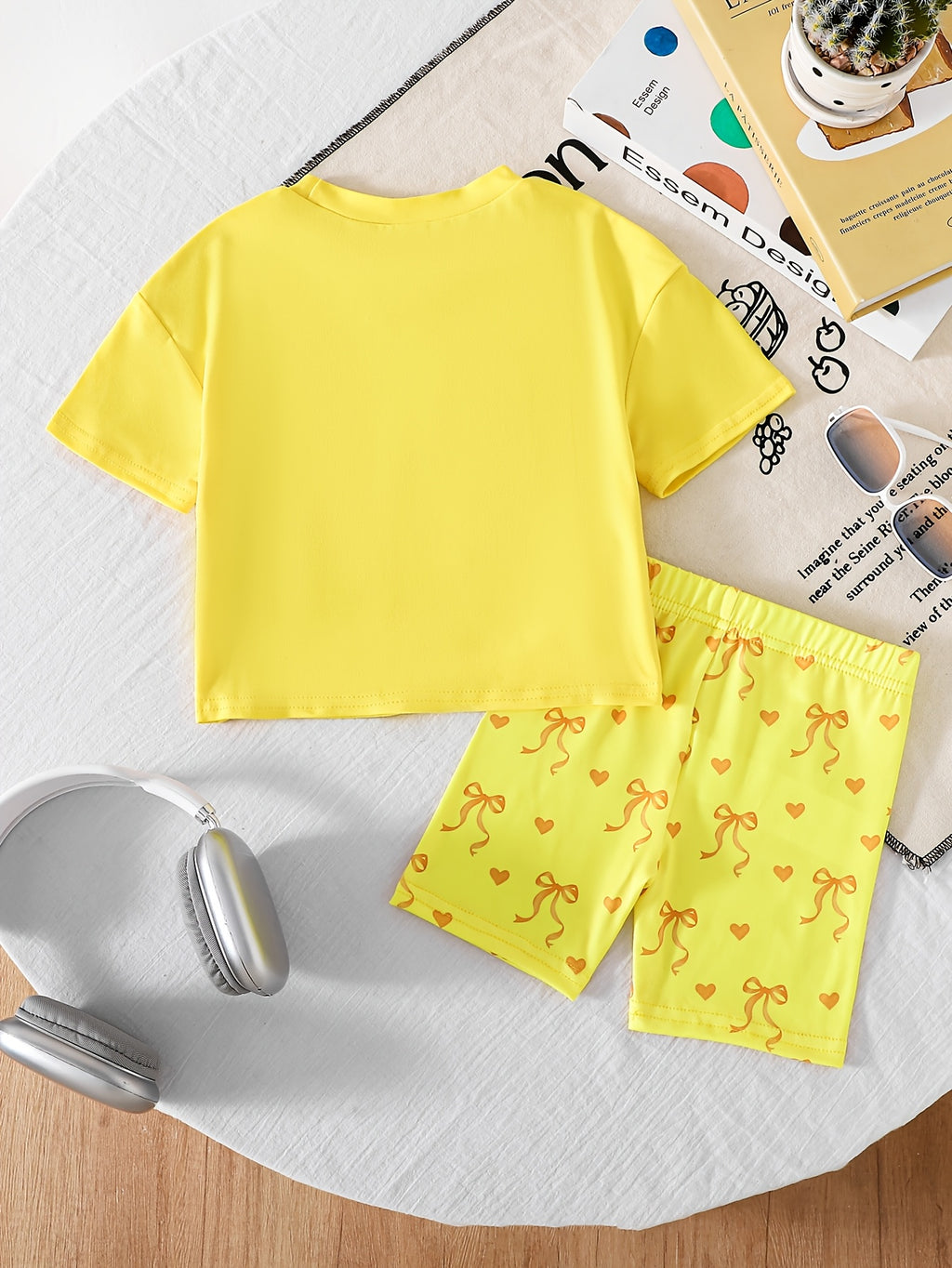 Clothing Set Girls Piece T-Shirt Shorts Age 1-6 with 2 Piece - product gallery image 3