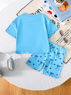 Clothing Set Girls Piece T-Shirt Shorts Age 1-6 with 2 Piece - product gallery image 8