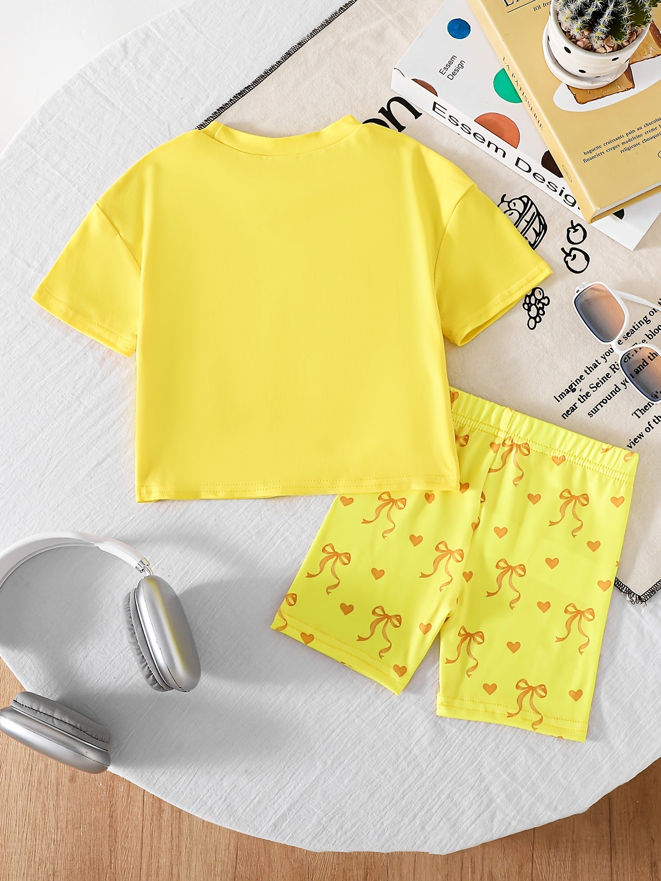 Clothing Set Girls Piece T-Shirt Shorts Age 1-6 with 2 Piece - product gallery image 9