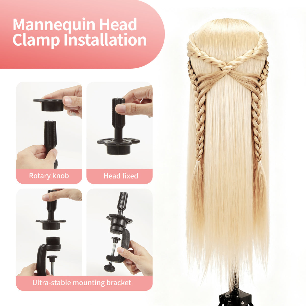 Clothing Set Hairdressing Mannequin Head Clamp for casual and seasonal outfits - product gallery image 15