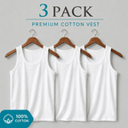 Clothing Set Men's Cotton Vests Soft Breathable Sleeveless with 3 Pack - product gallery image 3