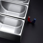 CNCEST Good Quality 6 Compartment Tray with 9Cm, Stainless Steel - product gallery image 3