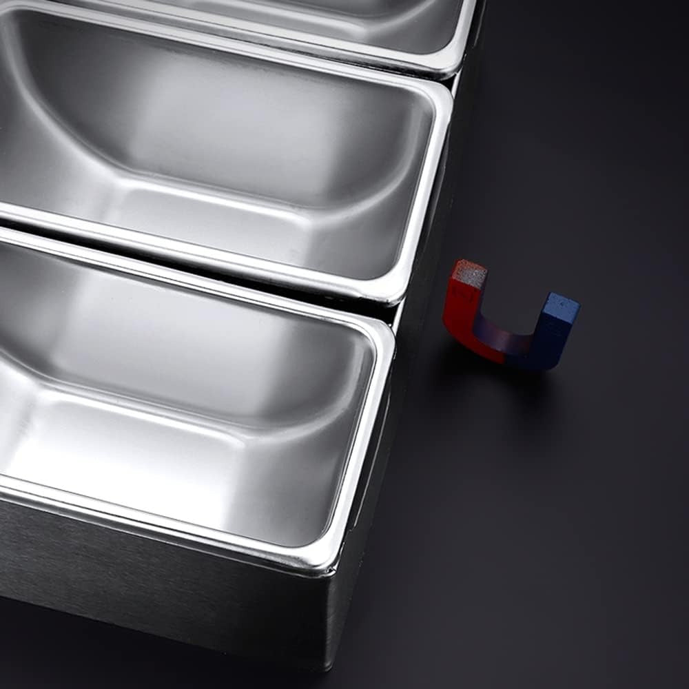 CNCEST Good Quality 6 Compartment Tray with 9Cm, Stainless Steel - product gallery image 3