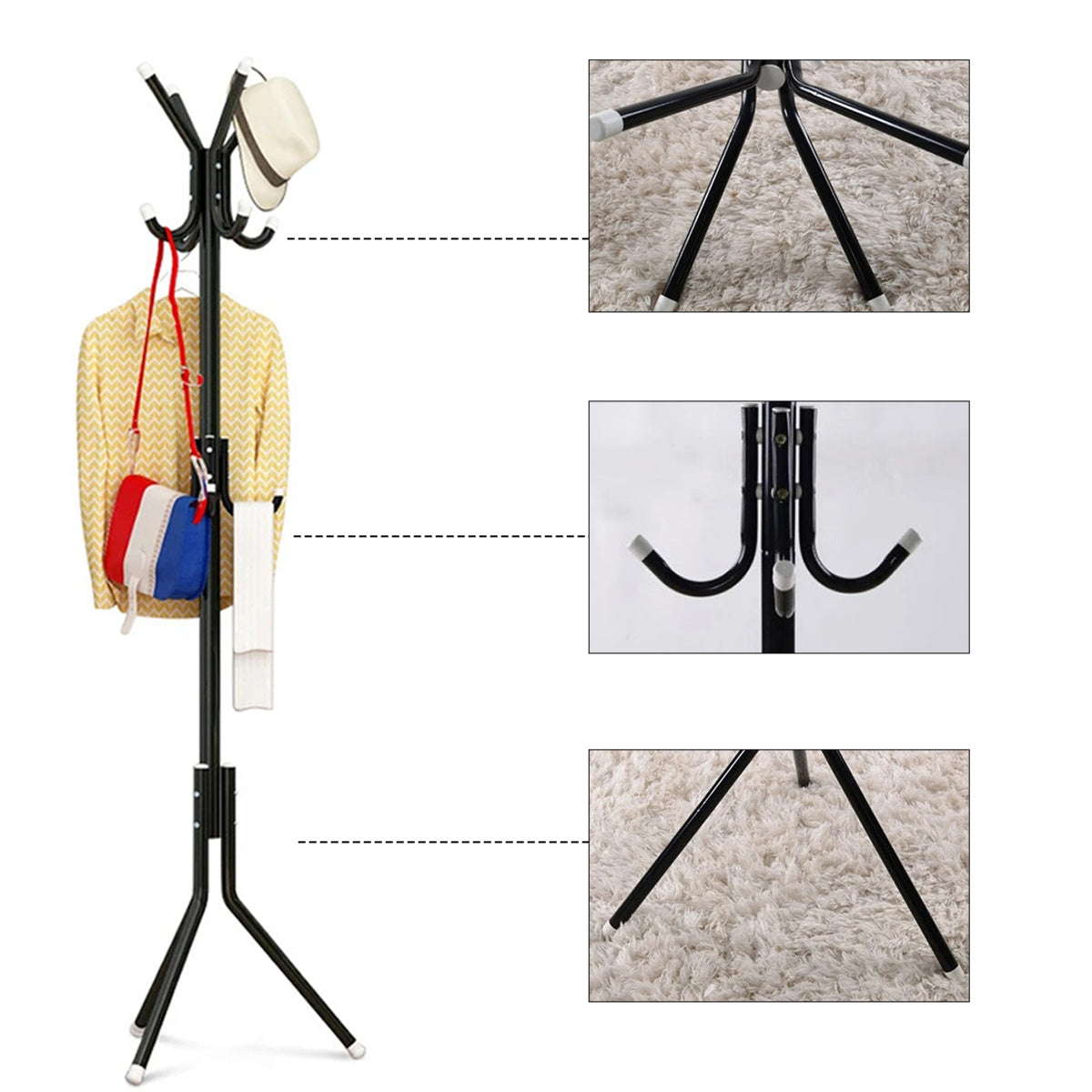 Coat Rack with Easy Assembly, Water-Resistant, Freestanding - product gallery image 3
