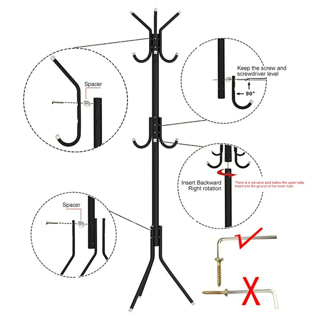 Coat Rack with Easy Assembly, Water-Resistant, Freestanding