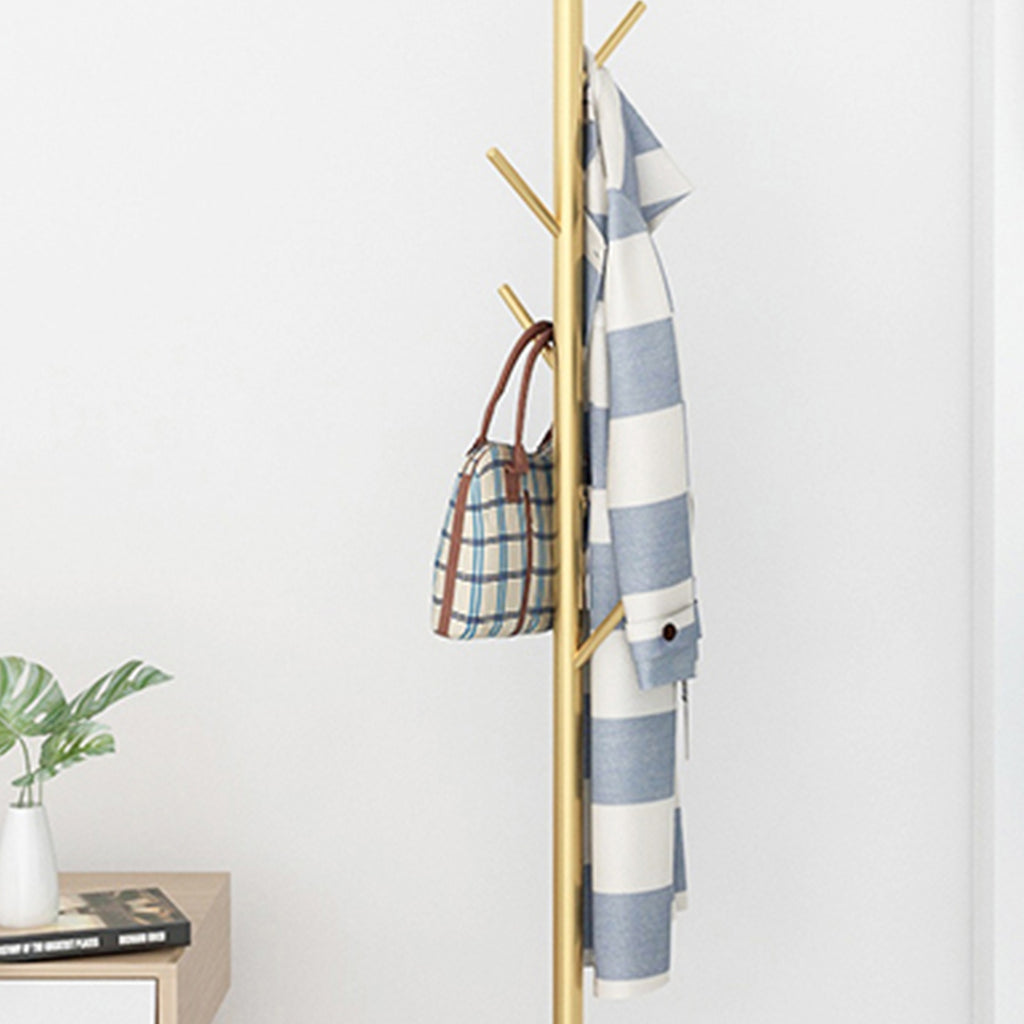 Coat Rack with Freestanding, Metal, 1pc, Freestanding Stand Marble Base Hooks Tree - product gallery image 3