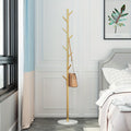 Coat Rack with Freestanding, Metal, 1pc, Freestanding Stand Marble Base Hooks Tree