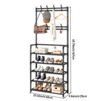 Coat Rack with Space-Saving, Easy Assembly, Freestanding, Metal - product gallery image 3