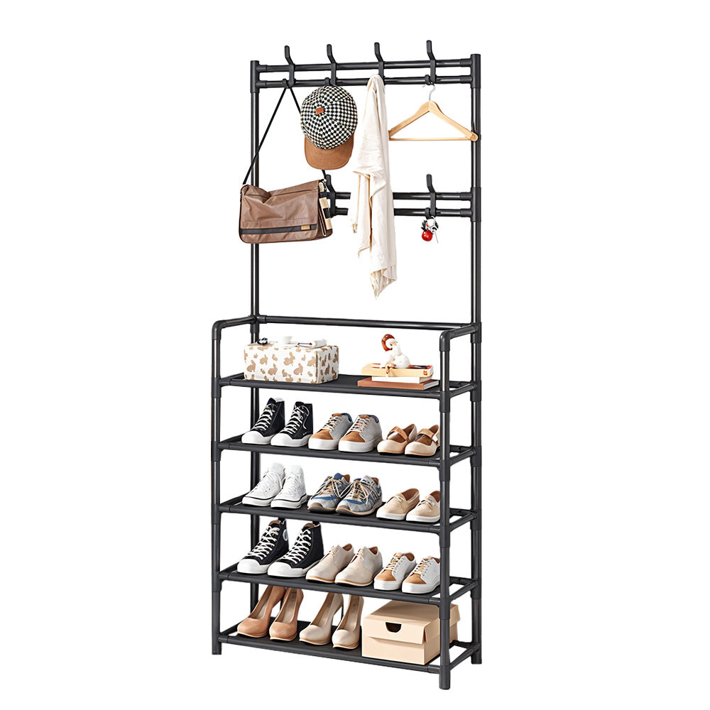 Coat Rack with Space-Saving, Easy Assembly, Freestanding, Metal - product gallery image 7