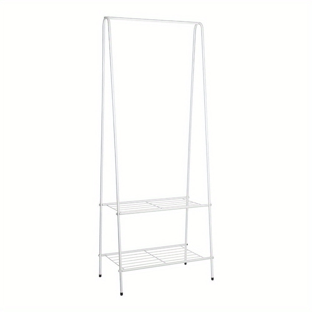 Coat Rack with Space-Saving, Freestanding, 151cm, Metal, 60cm x 151cm - White, 60cm x 151cm option