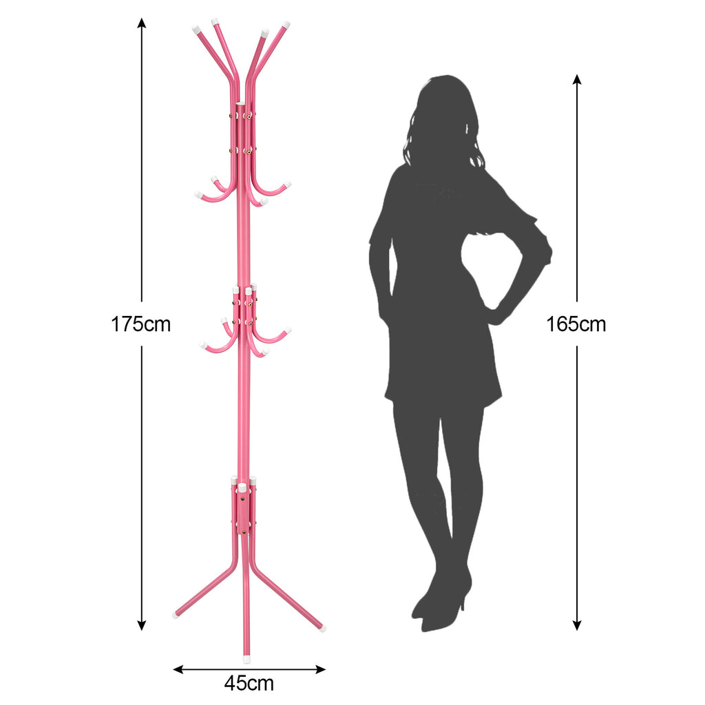 Coat Rack with Space-Saving, Freestanding, 175cm, Metal - product gallery image 14