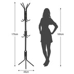 Coat Rack with Space-Saving, Freestanding, 175cm, Metal - product gallery image 2