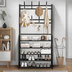 Coat Rack with Space-Saving, Freestanding, 80cm, Metal - product gallery image 2