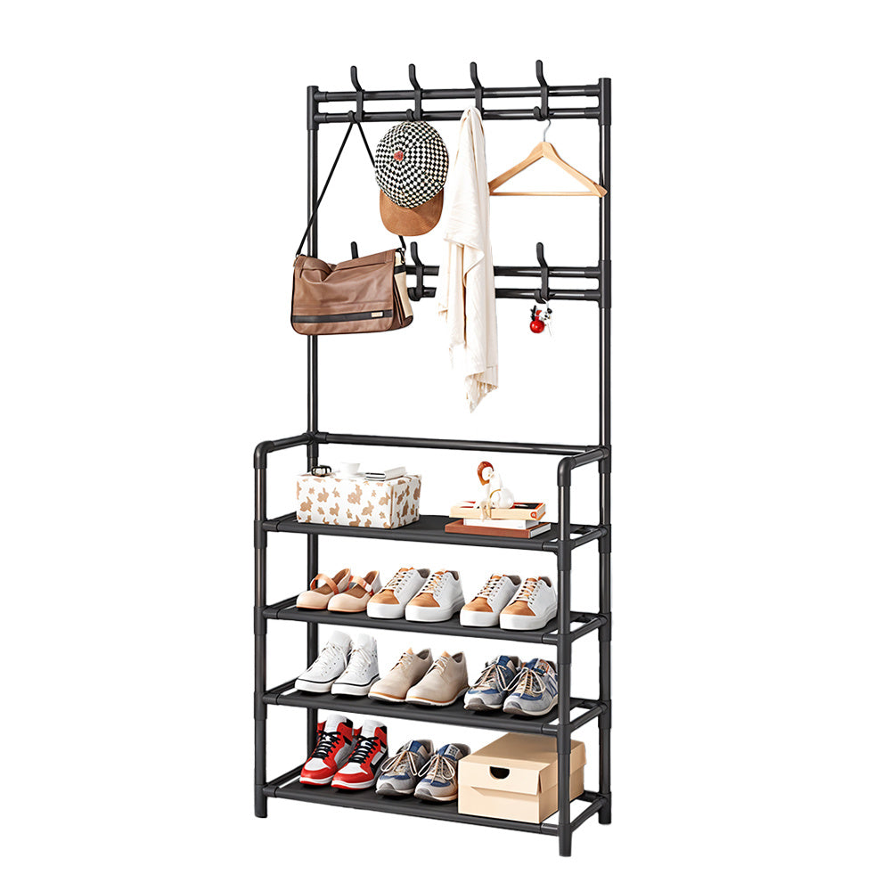Coat Rack with Space-Saving, Lockable, Metal, 60x25x140cm - product gallery image 7