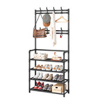 Coat Rack with Space-Saving, Lockable, Metal, 60x25x140cm - product gallery image 7